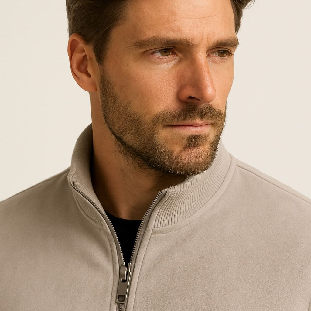 Jaqueta Suede Gola Alta – Grant